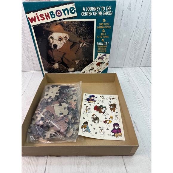 2 Wishbone Puzzles 100 pc Romeo Juliet Journey Center Earth + Toys Figures 1997 - Picture 12 of 16